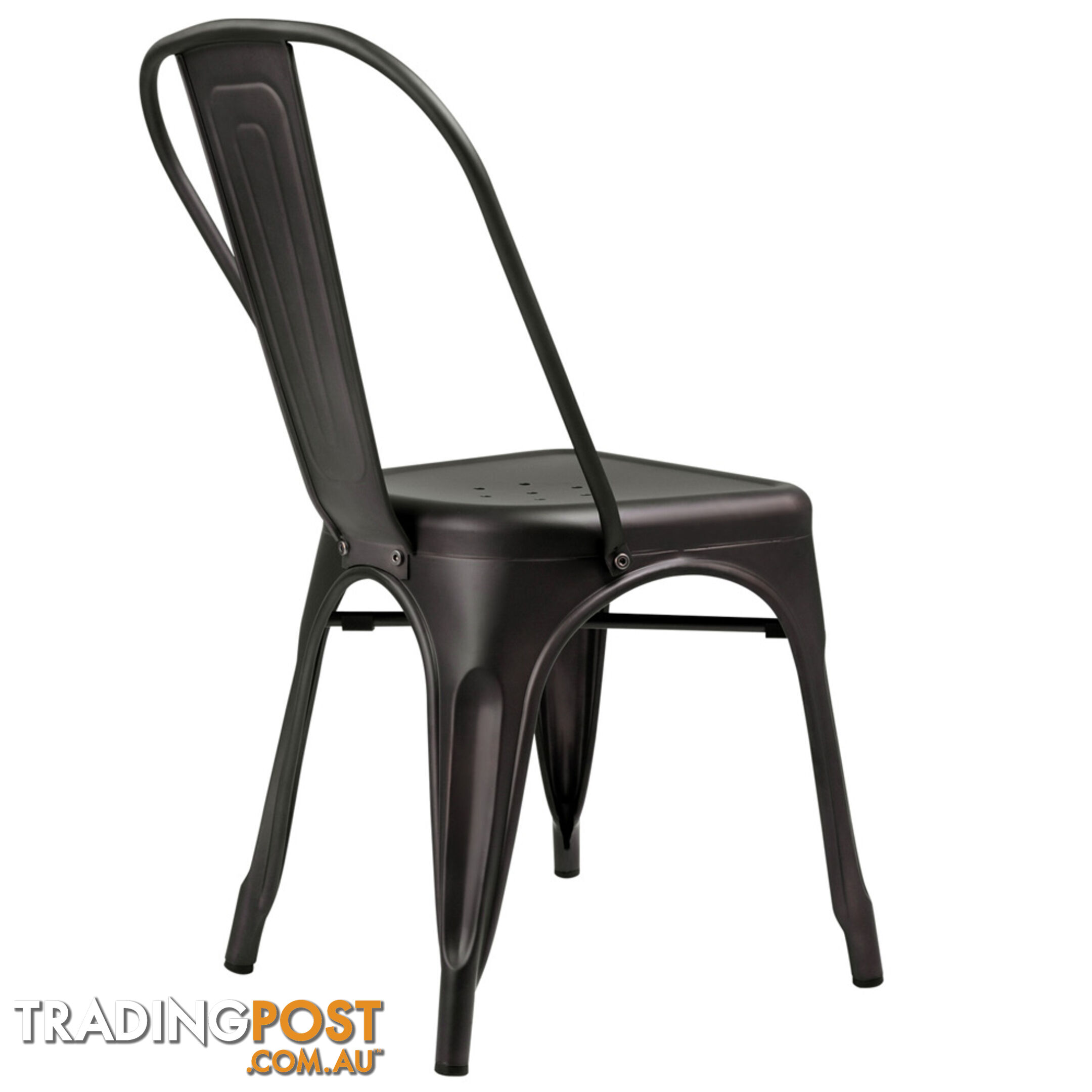 Set of 4 Replica Tolix Dining Chair Steel Gunmetal