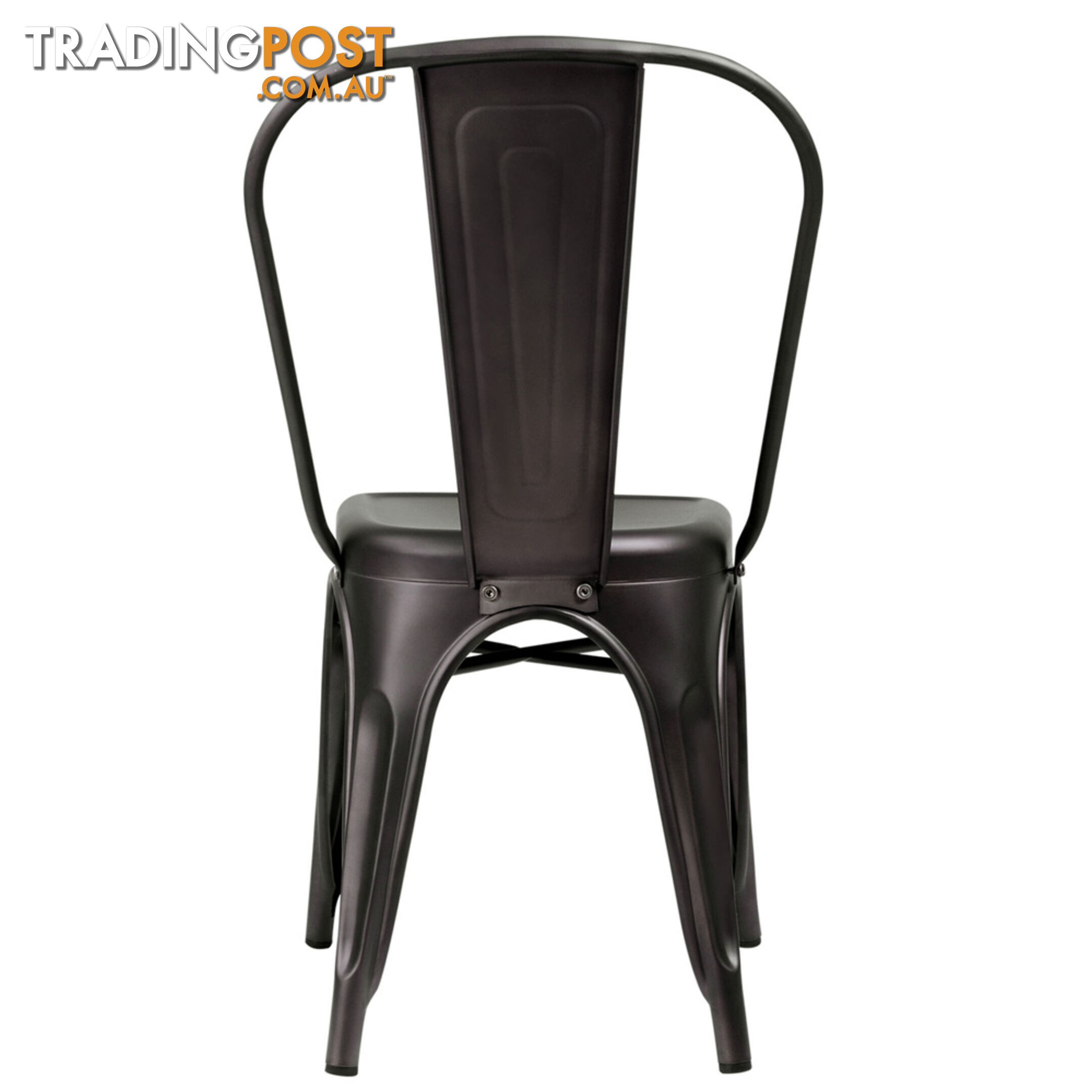Set of 4 Replica Tolix Dining Chair Steel Gunmetal