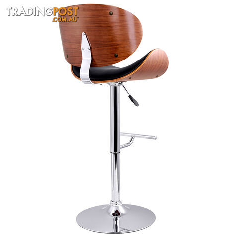Set of 2 Wooden Kitchen Bar Stool Padded Seat Black - photo 4 of 9