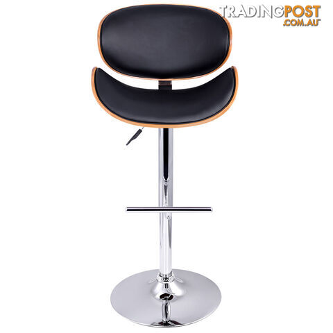 Set of 2 Wooden Kitchen Bar Stool Padded Seat Black - photo 3 of 9