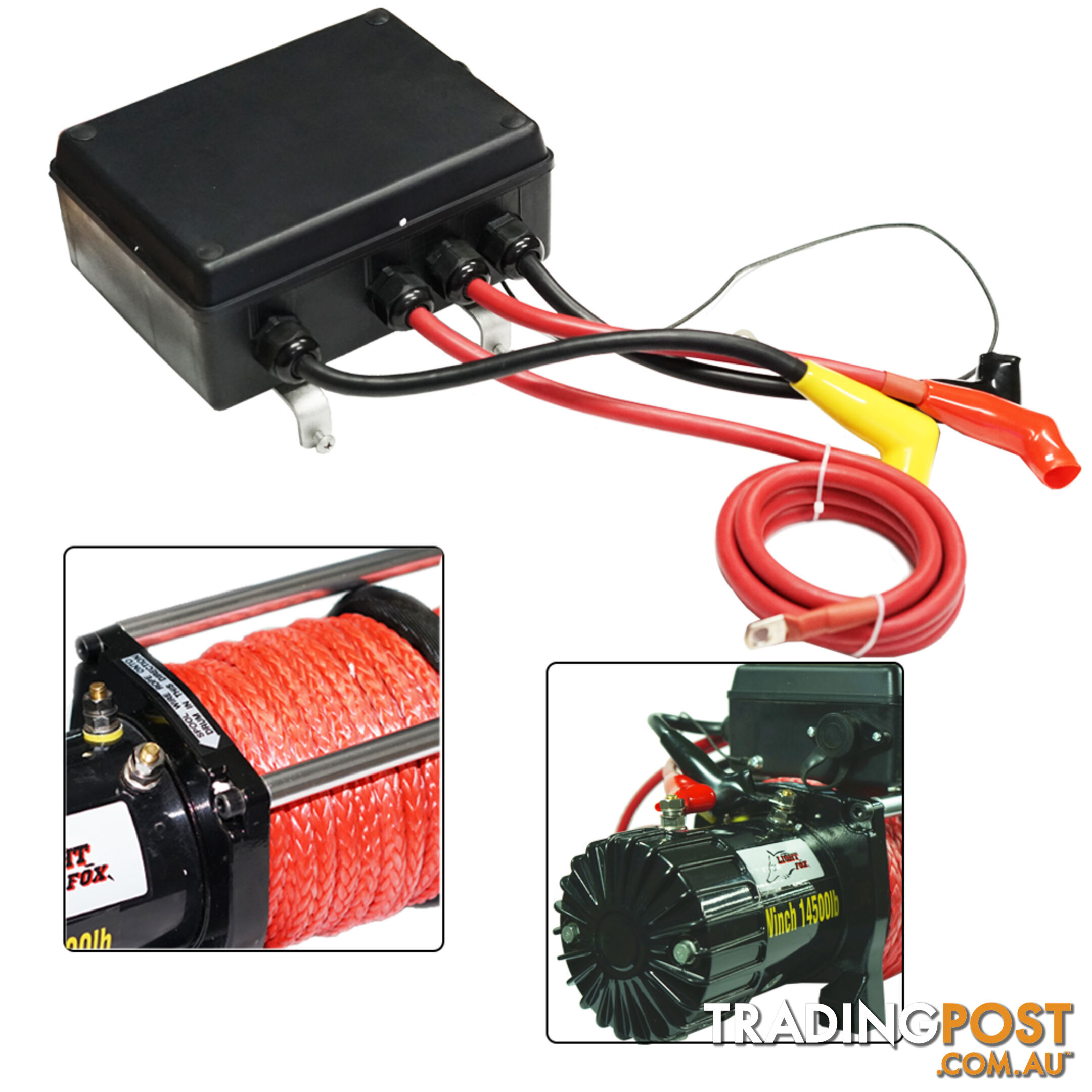 14500LBS Electric Winch 26M Synthetic Rope 6577KG 12V Wireless Remote 4WD 4X4