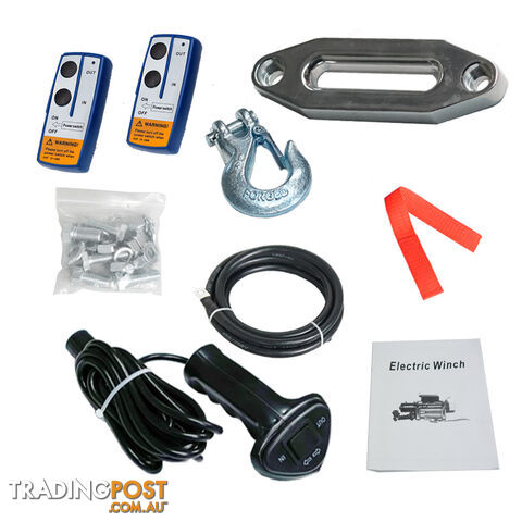 14500LBS Electric Winch 26M Synthetic Rope 6577KG 12V Wireless Remote 4WD 4X4 - photo 4 of 5