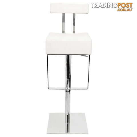 PU Leather Stainless Steel Bar Stool Kitchen Office Pub Barstool Chair White