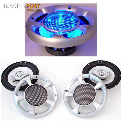 2 x 6.5" 500W LED Light Car Speakers 3-Way Stereo Audio Sound System - photo 2 of 4