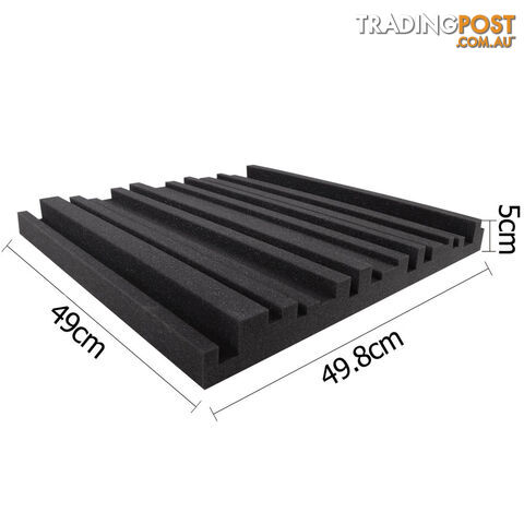 20 x Soundproof Foam Acoustic Foam Panel Sound Absorption Proofing Wedge 50x50cm