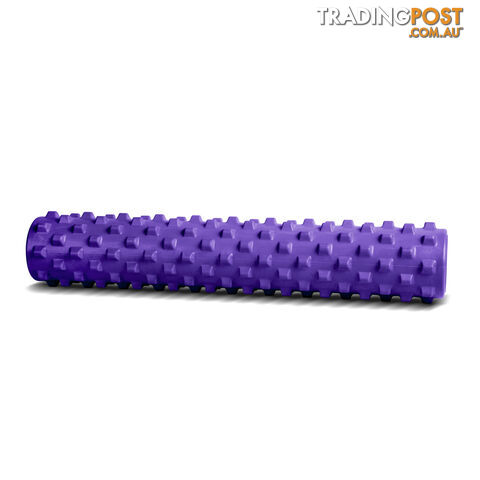 Yoga Gym Pilates EVA Stick Foam Roller Purple 79 x 13cm