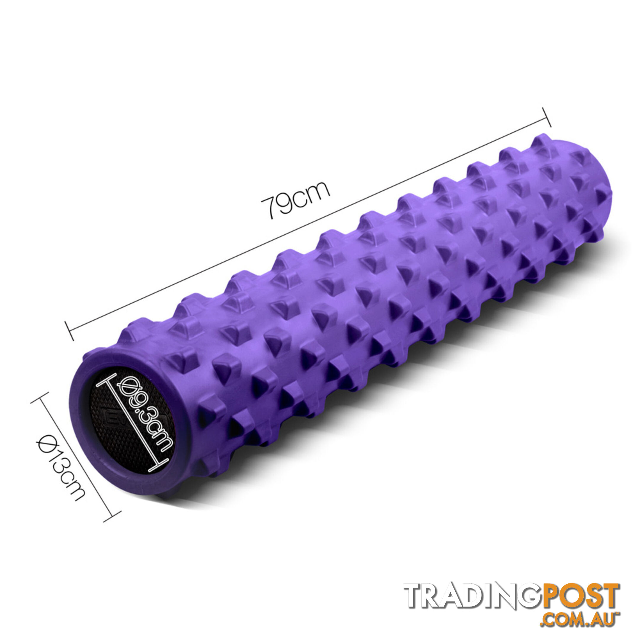 Yoga Gym Pilates EVA Stick Foam Roller Purple 79 x 13cm