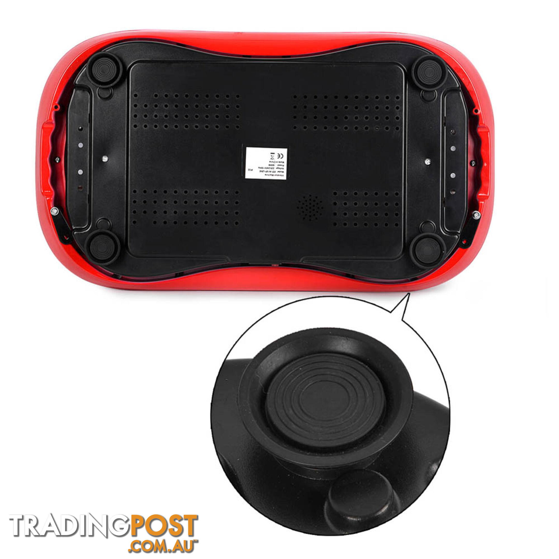 Slim Vibration Plate 1000W Exercise Fitness Massage Weight Loss Power Plate Red