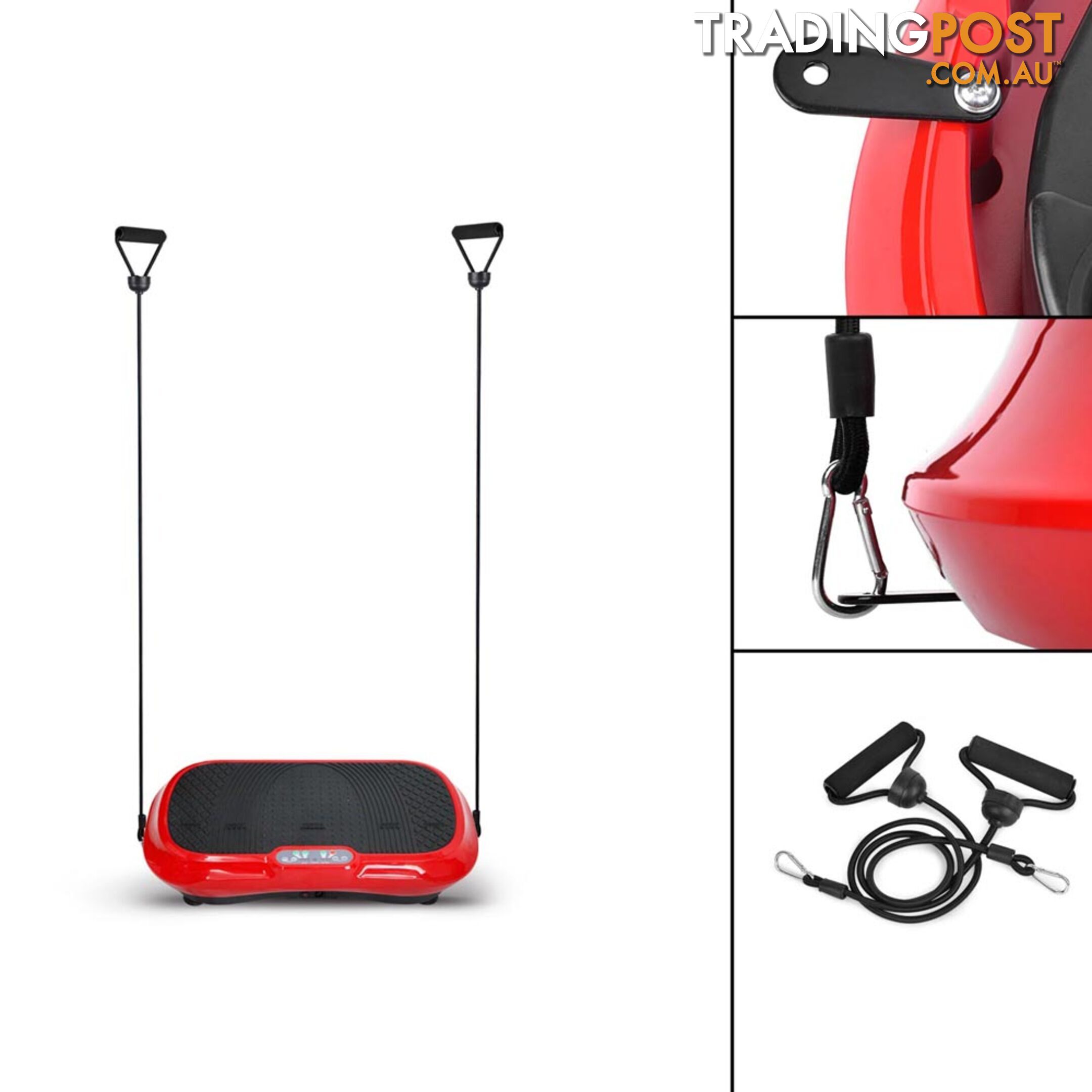 Slim Vibration Plate 1000W Exercise Fitness Massage Weight Loss Power Plate Red