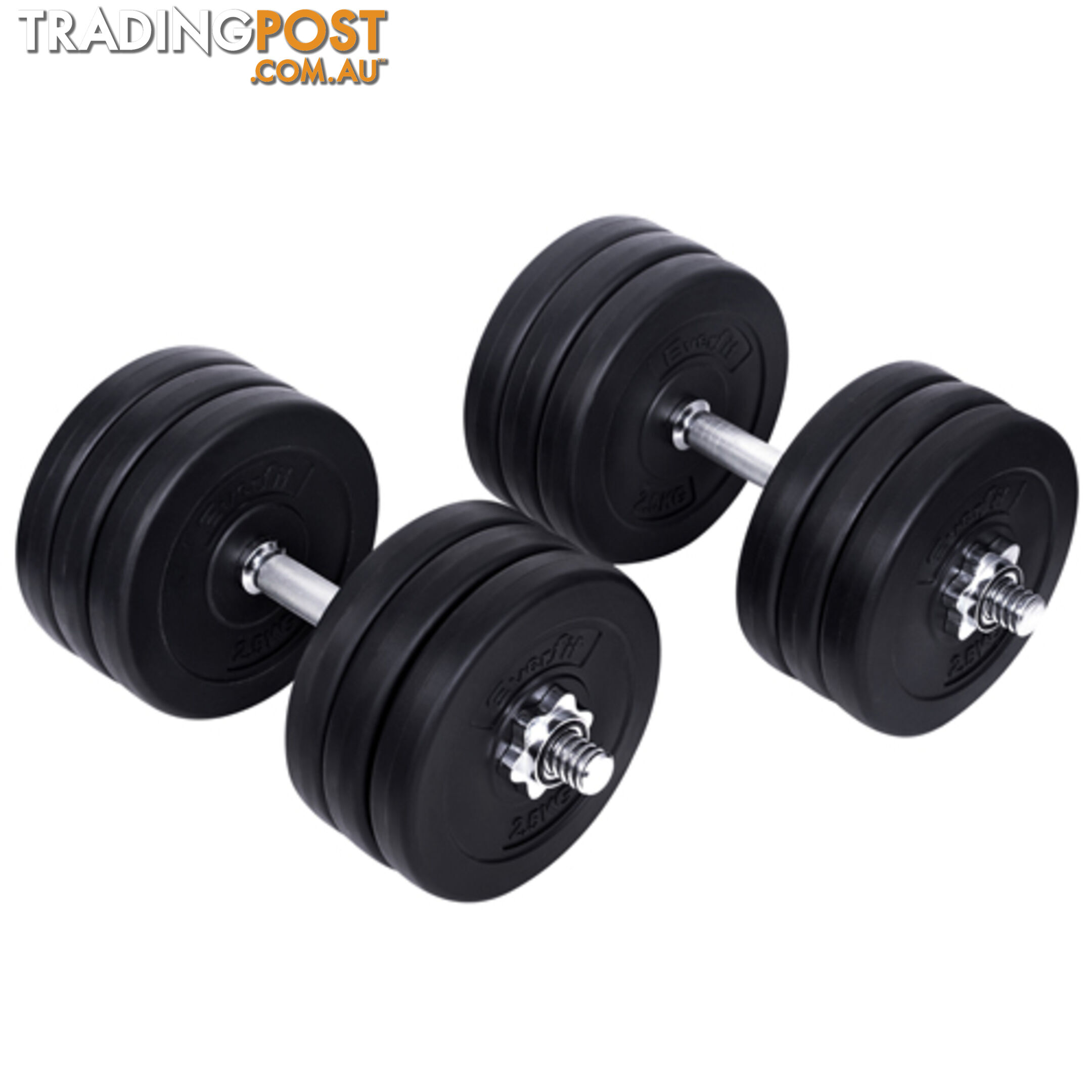 35KG Dumbbell Set Home Gym Fitness Exercise Body Workout Adjustable Weights