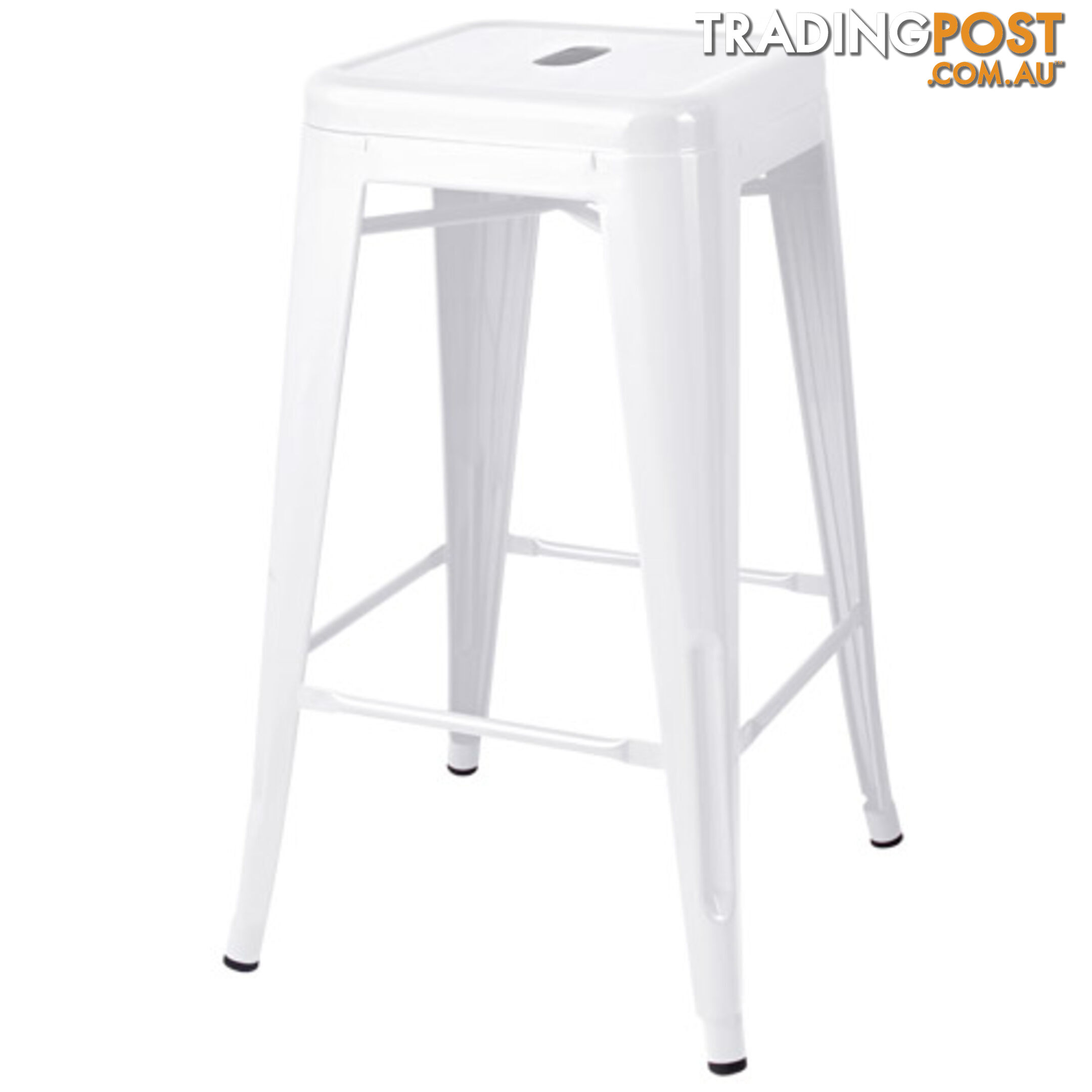 Set of 4 Replica Tolix Kitchen Bar Stool 66cm White