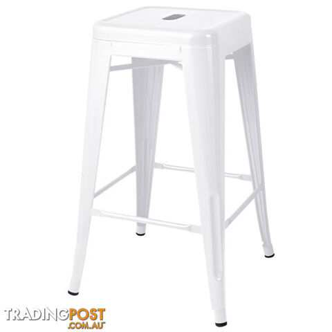 Set of 4 Replica Tolix Kitchen Bar Stool 66cm White