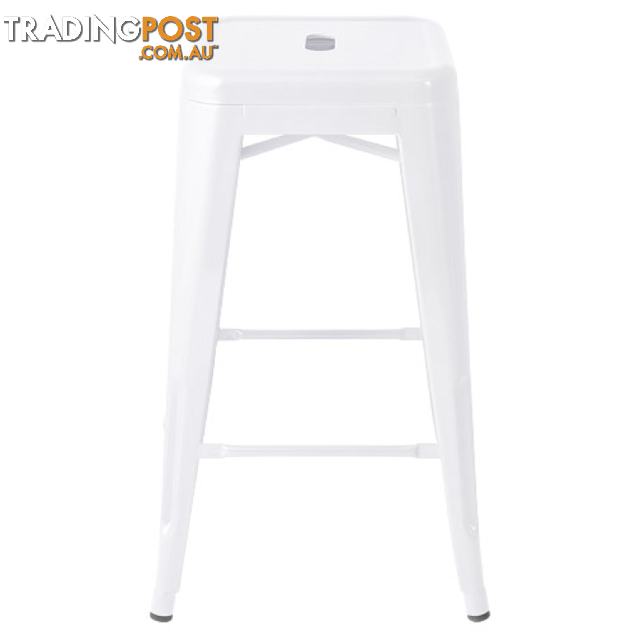 Set of 4 Replica Tolix Kitchen Bar Stool 66cm White