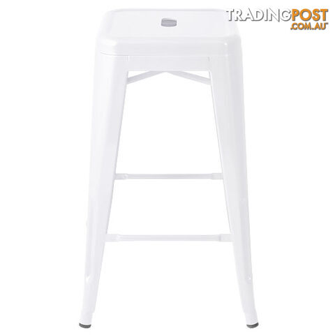 Set of 4 Replica Tolix Kitchen Bar Stool 66cm White