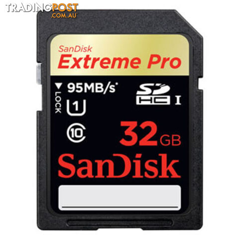 SanDisk Extreme Pro SDHC SDXPA 32GB UHS-I Memory Card 95MB/s