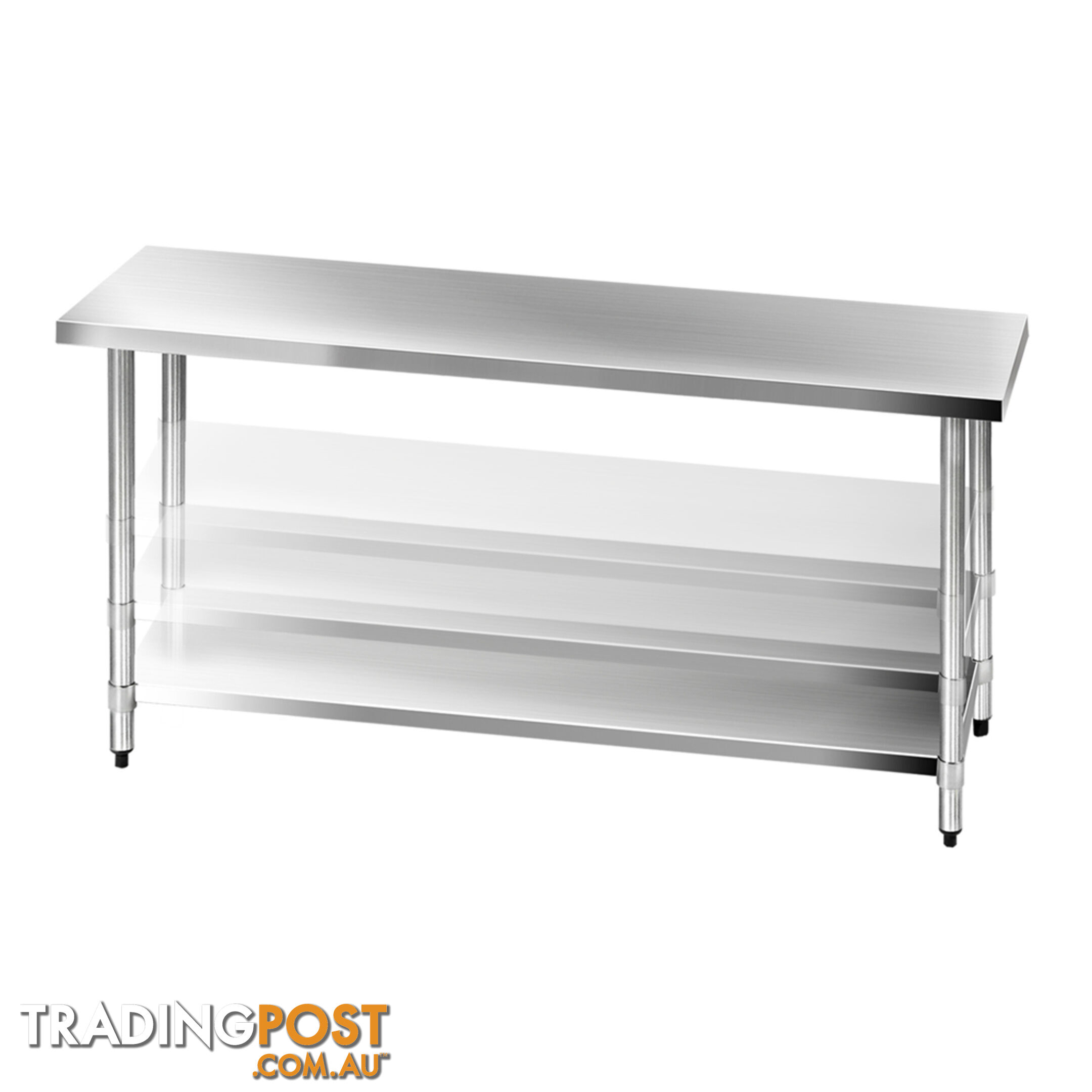 Stainless Steel Kitchen Work Bench Food 304 Preparation Table Top 1829mm