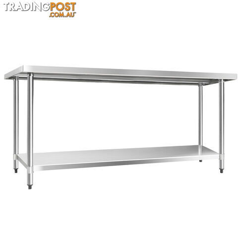 Stainless Steel Kitchen Work Bench Food 304 Preparation Table Top 1829mm