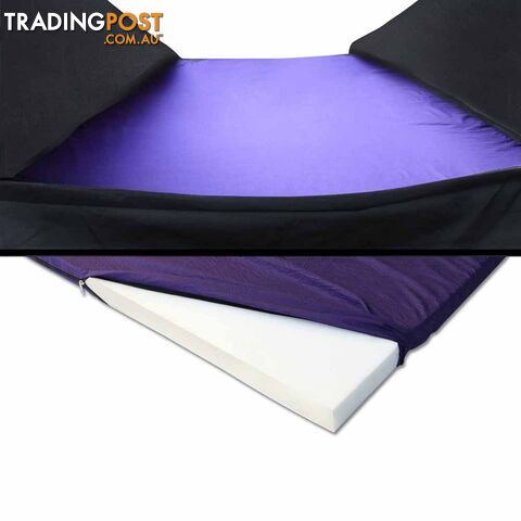 Free Standing Camping Canvas Swag Dome Tent 6cm Mattress Pillow Bag Double Grey