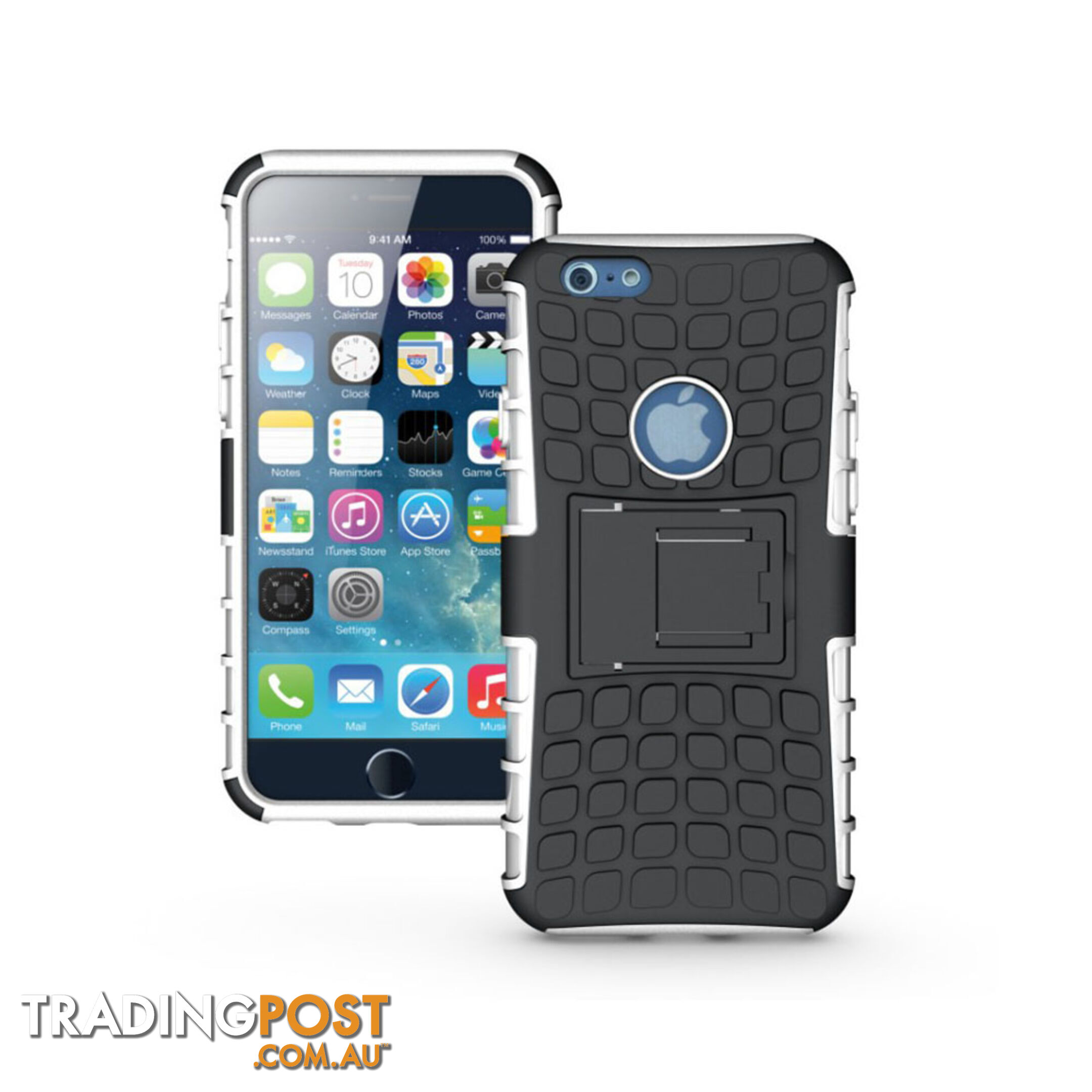 Rugged Heavy Duty Case Cover Accessories White For iPhone 6 4.7 inch