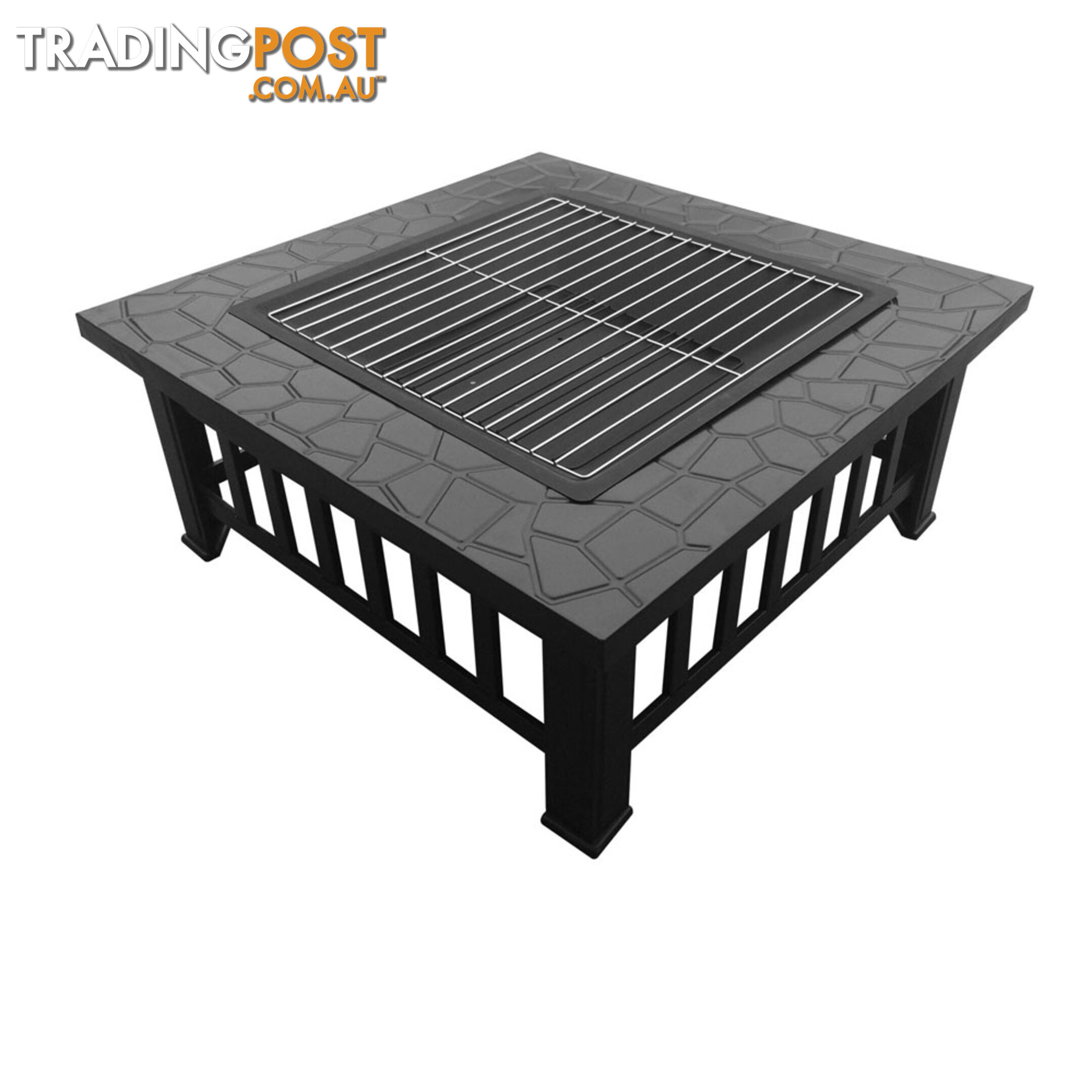 2 In 1 Outdoor Garden/Patio/Camping Fire Pit BBQ Table Grill Fireplace