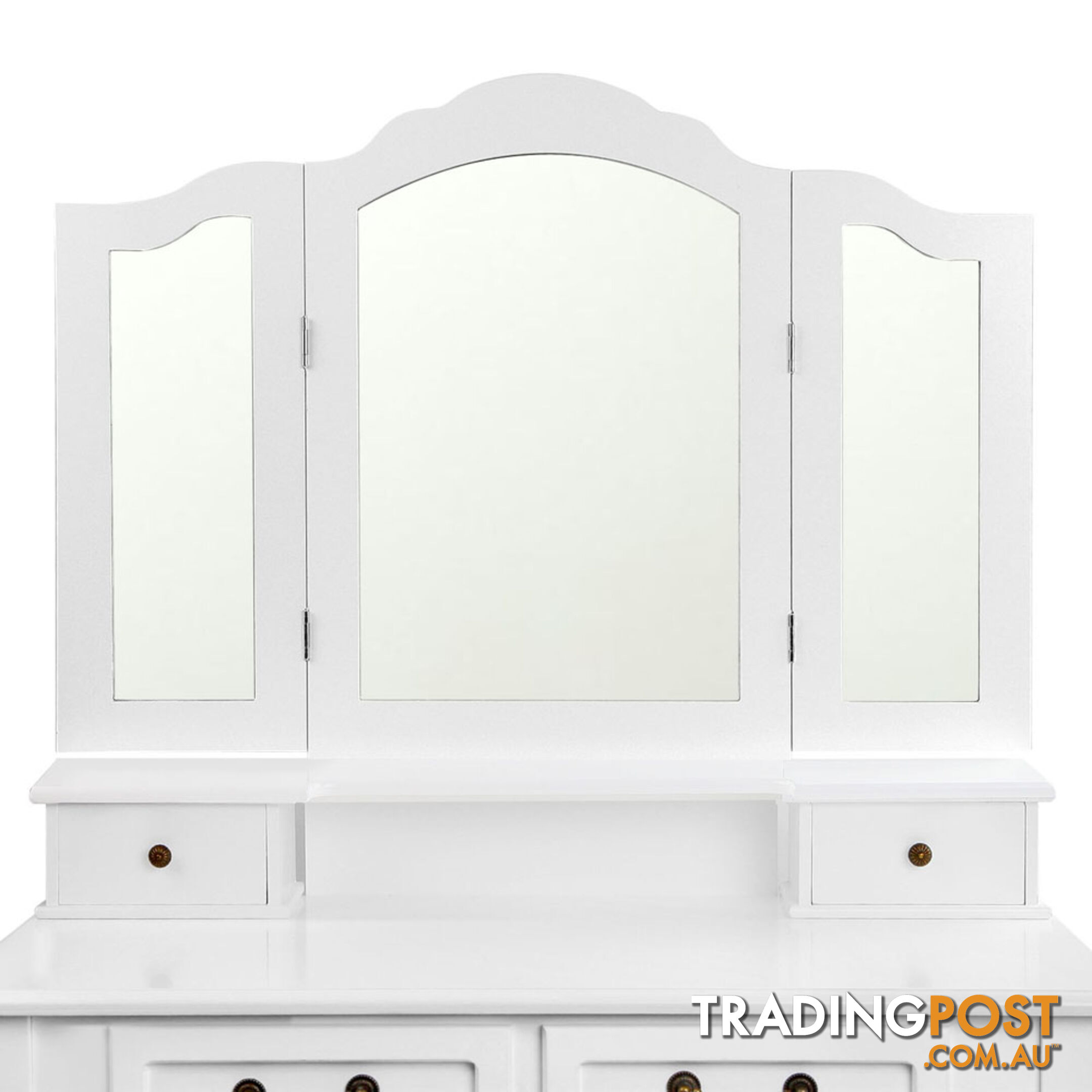 4 Drawer Dressing Table With Mirror White