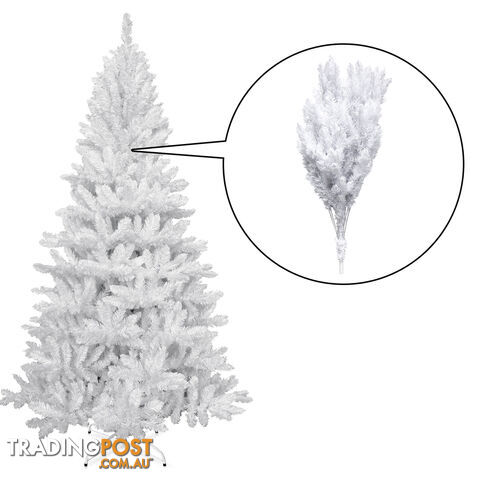 7FT Christmas Tree Free Ornament 2.1M Xmas Trees Decorate Metal Base White