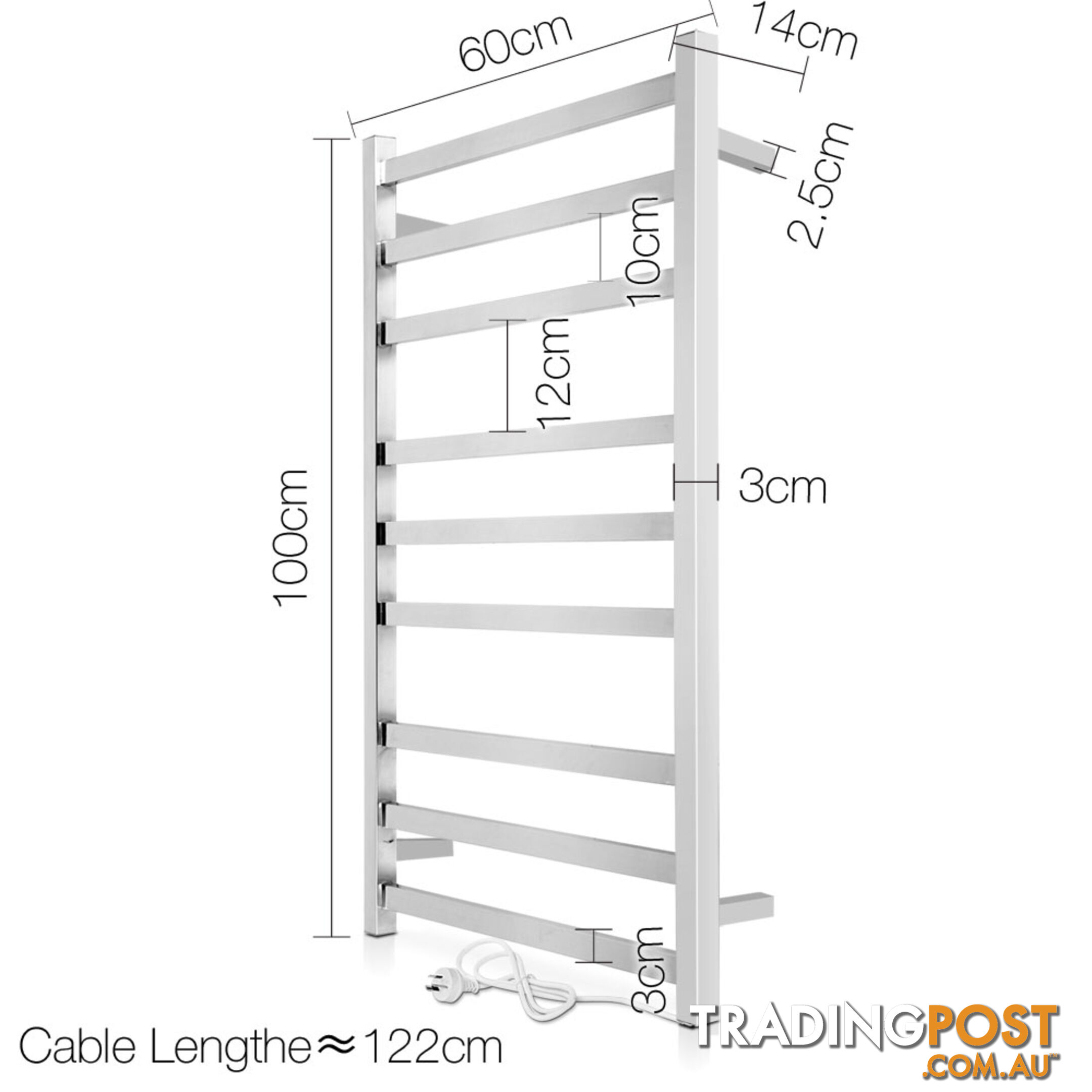 Electric Heated Towel Rail - Large