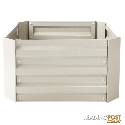 Galvanised Raised Garden Bed 55 x 55cm Cream