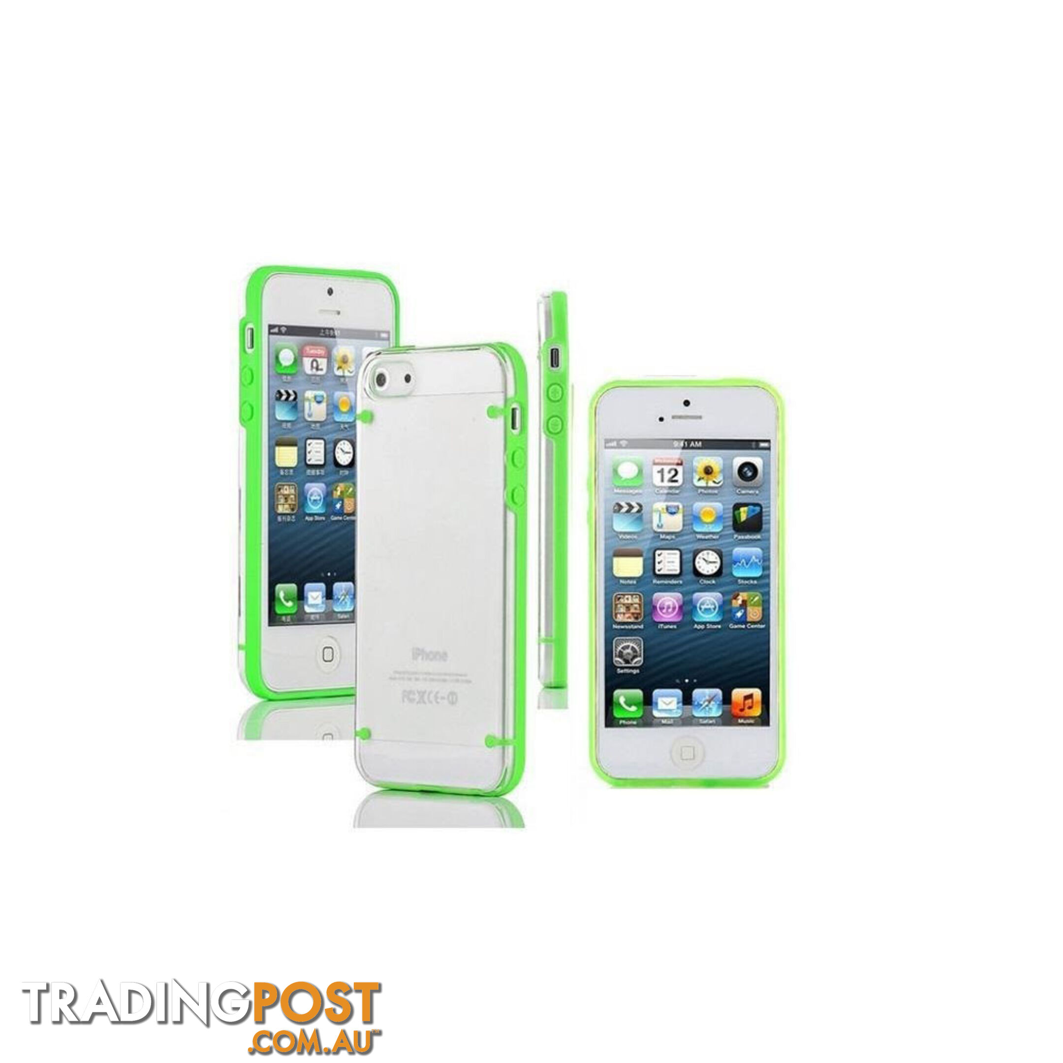Clear Transparent Hard Case Cover Accessories Green For iPhone 6 Plus 5.5 inch