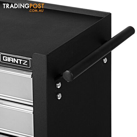 5 Drawers Toolbox Chest Cabinet Tool Box Roller Trolley Black Grey - photo 5 of 8