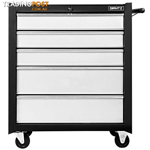 5 Drawers Toolbox Chest Cabinet Tool Box Roller Trolley Black Grey - photo 3 of 8