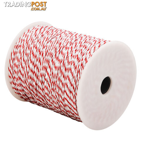 500m Poly Wire Roll Electric Fence Energiser Insulator Polywire Stainless Steel