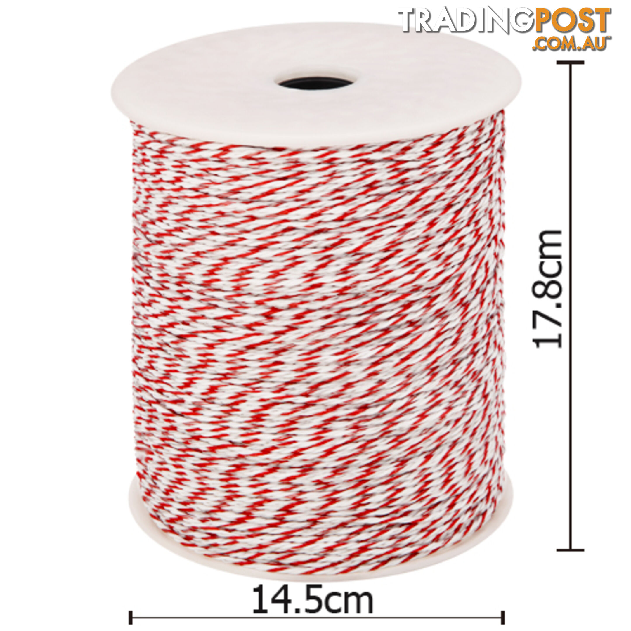 500m Poly Wire Roll Electric Fence Energiser Insulator Polywire Stainless Steel