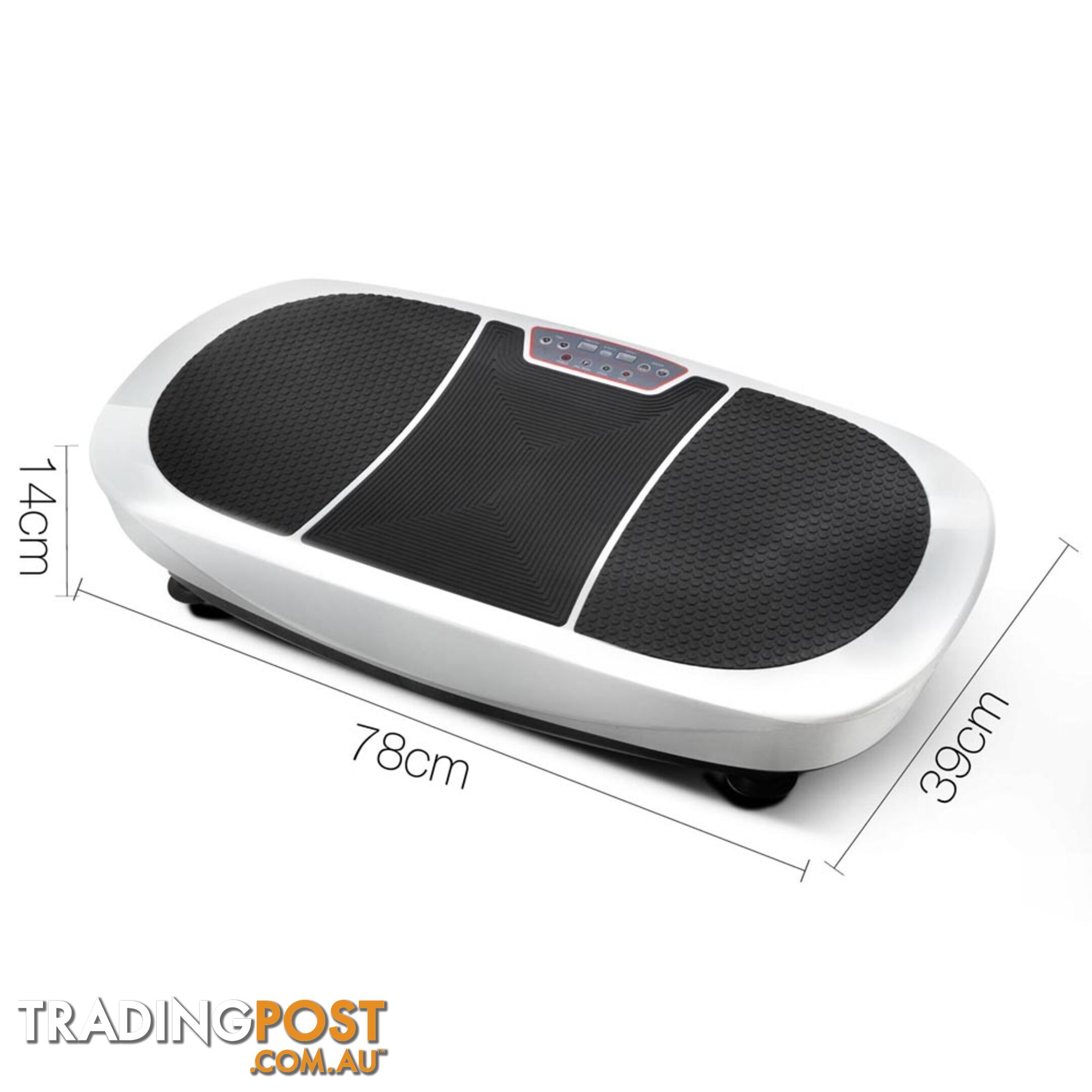 Twin Motor Vibration Plate 1200W Exercise Fitness Weight Loss Power Plate White