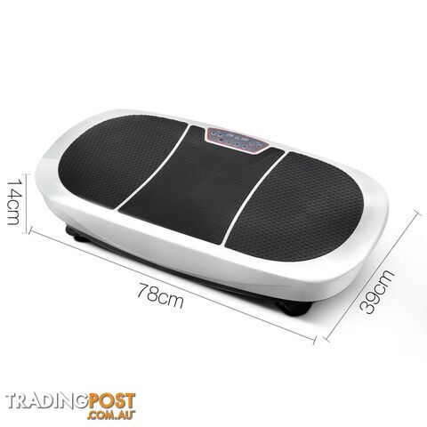 Twin Motor Vibration Plate 1200W Exercise Fitness Weight Loss Power Plate White