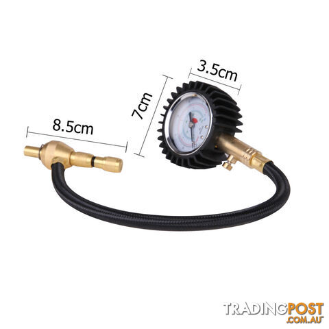 2-IN-1 Tyre Gauge & Deflator Black