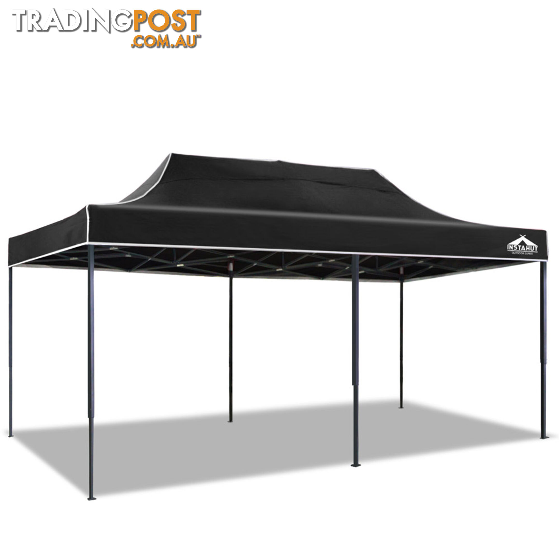 3m x 6m Pop-up Garden Outdoor Gazebo Black