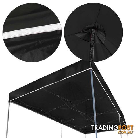 3m x 6m Pop-up Garden Outdoor Gazebo Black