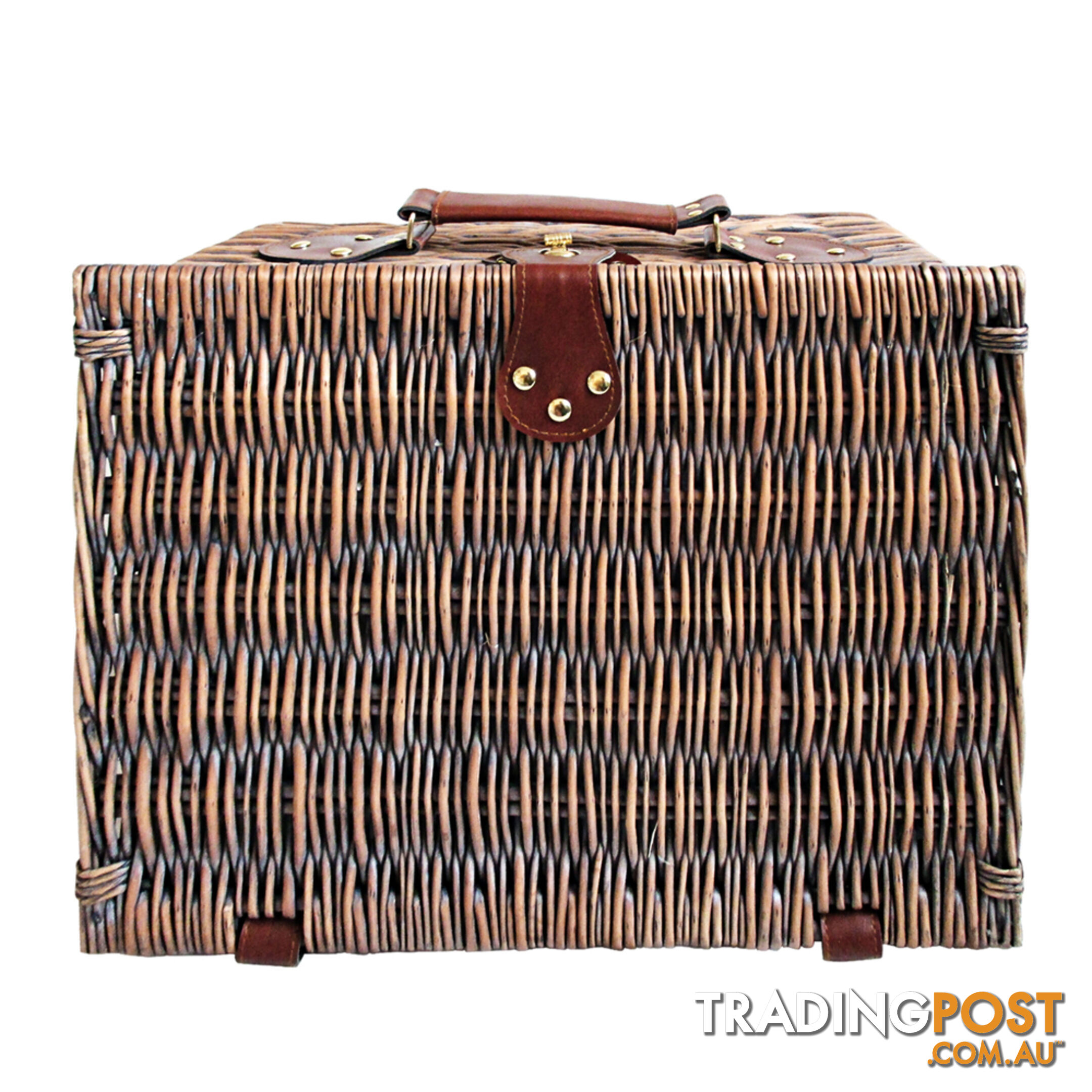 4 Person Picnic Basket Set With Blanket Brown