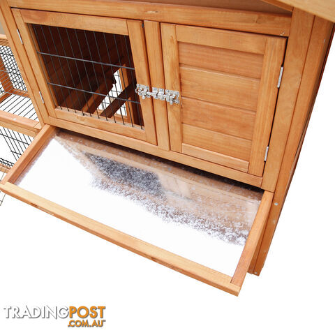 Pet House Chicken Coop Rabbit Double Storey Hutch Guinea Pig Ferret Cage Green