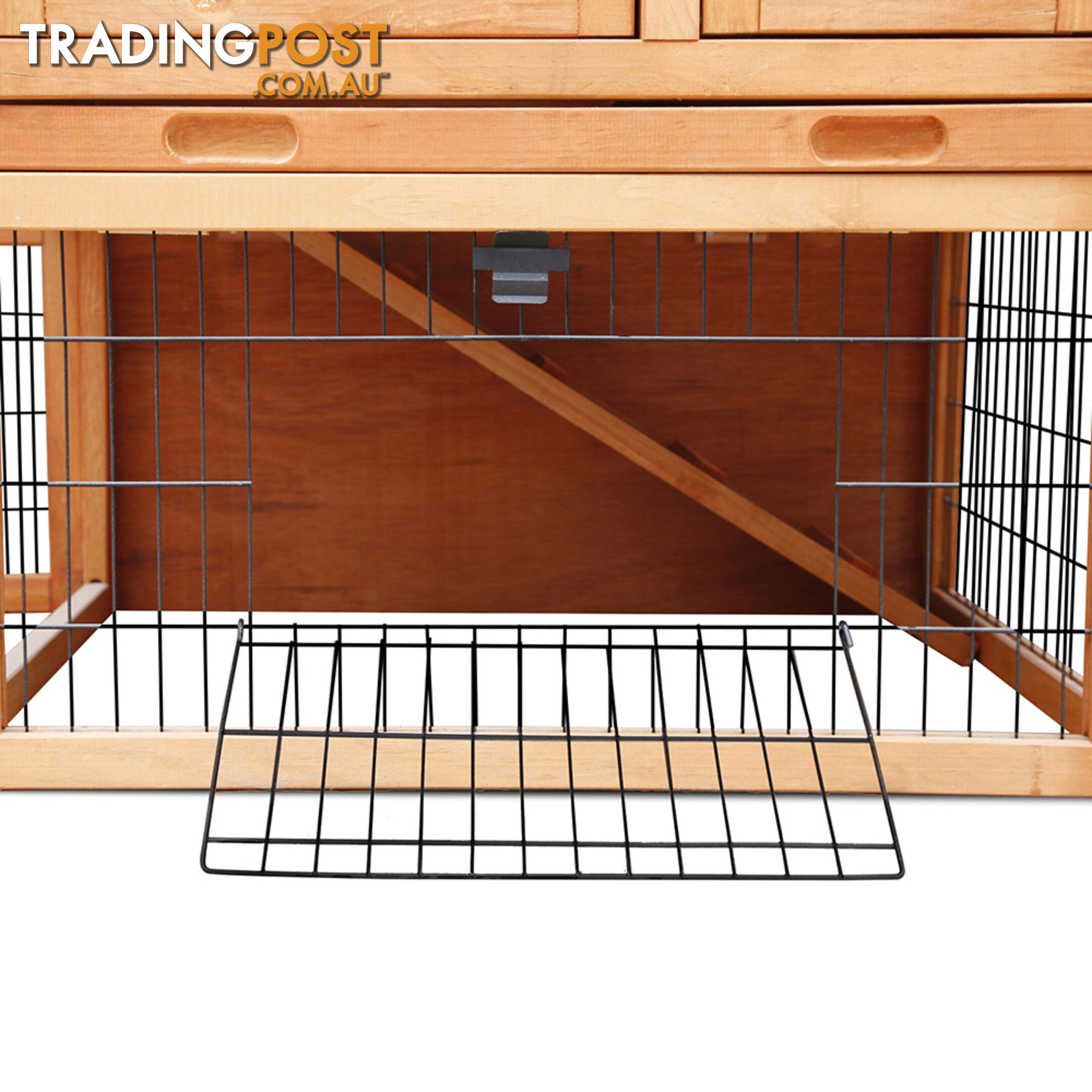 Pet House Chicken Coop Rabbit Double Storey Hutch Guinea Pig Ferret Cage Green