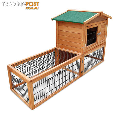 Pet House Chicken Coop Rabbit Double Storey Hutch Guinea Pig Ferret Cage Green