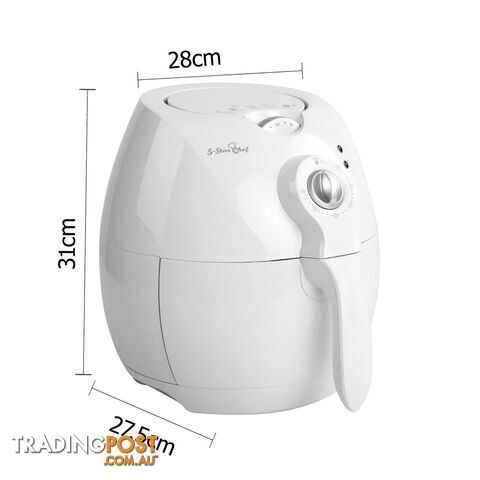 2.2L Air Fryer Low Fat Oil Less Deep Cooker Fast Healthy White