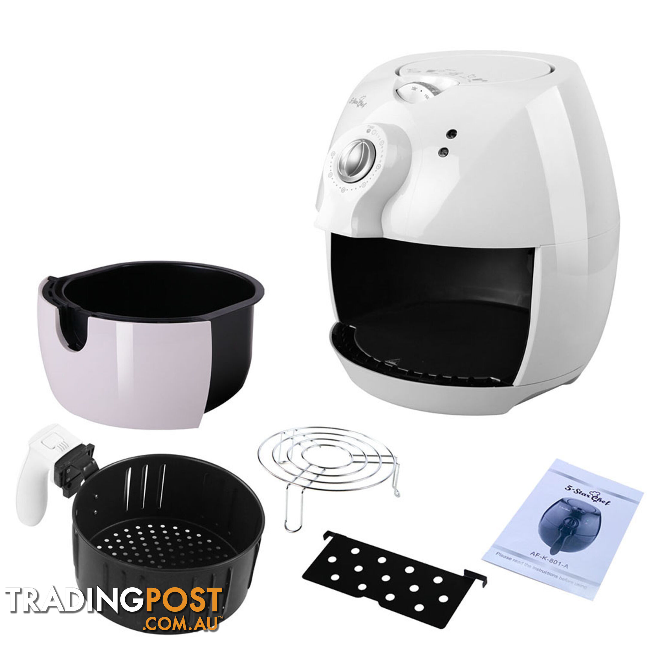 2.2L Air Fryer Low Fat Oil Less Deep Cooker Fast Healthy White