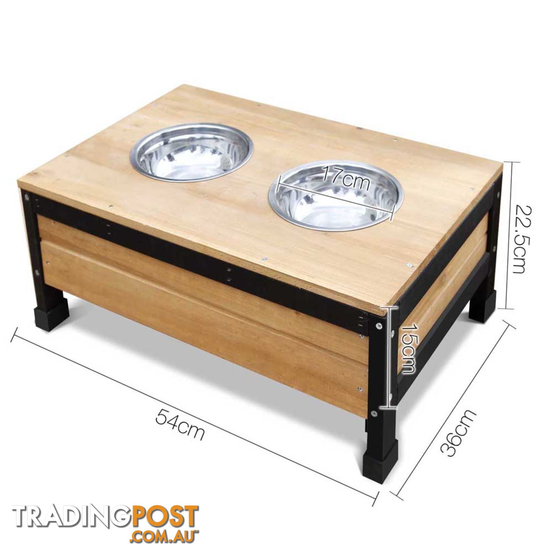 Timber Dog Kennel w/ Food Bowls