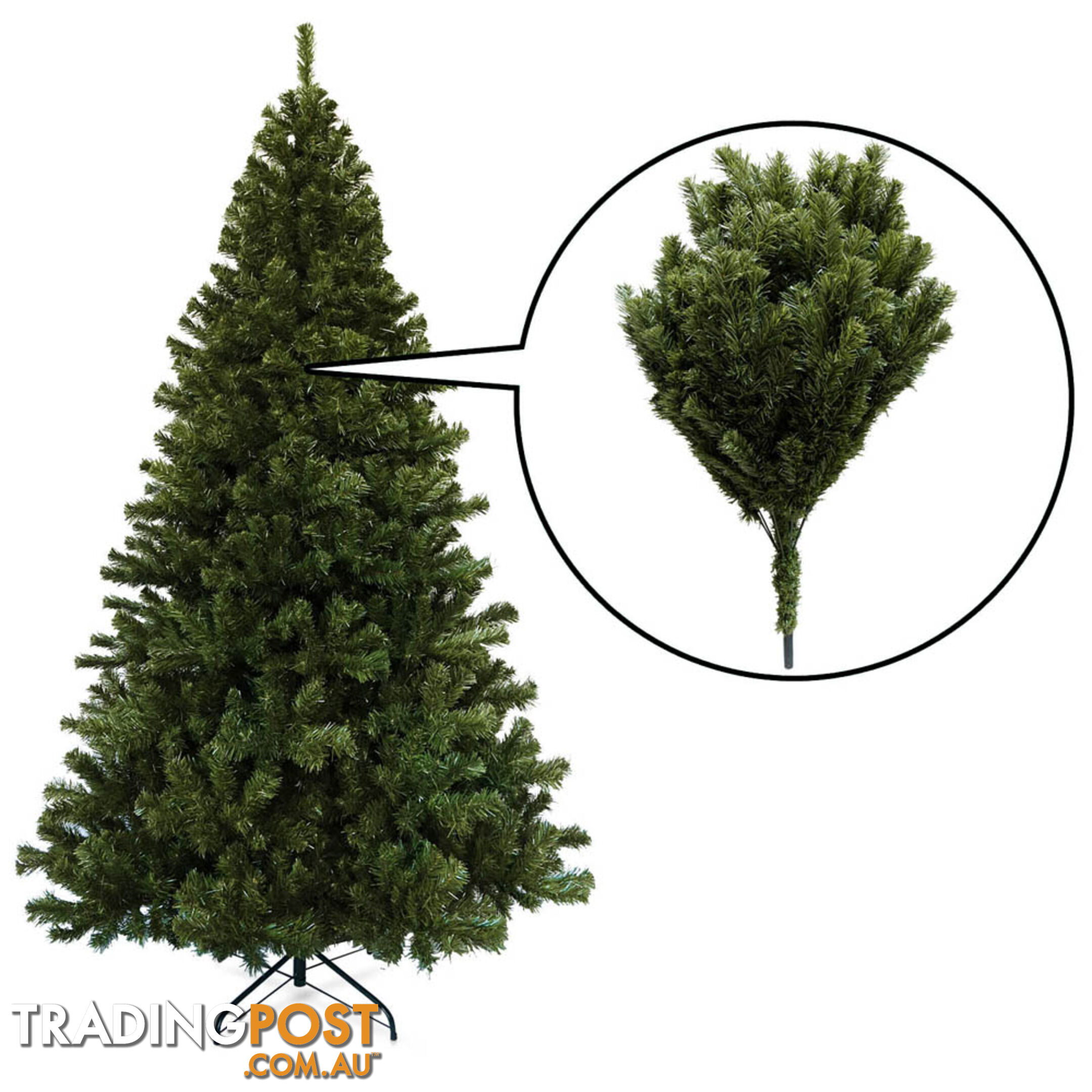 7FT Christmas Tree 1550 Tips 2.1M Full Body Xmas Trees Home Decoration Green