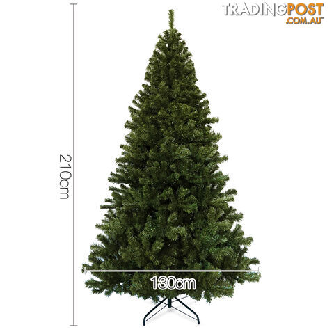 7FT Christmas Tree 1550 Tips 2.1M Full Body Xmas Trees Home Decoration Green