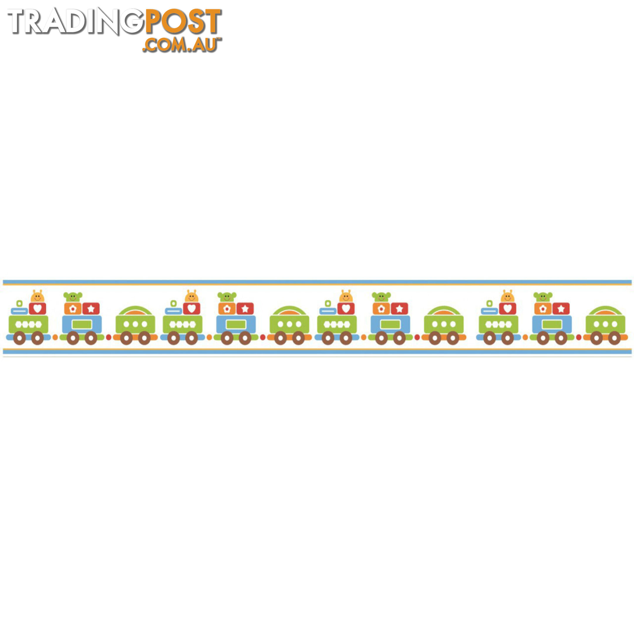 Train Wall Border Stickers - Totally Movable and Reusable