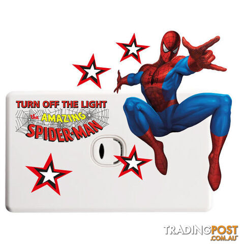 Spiderman Light Switch Wall Sticker - Totally Movable