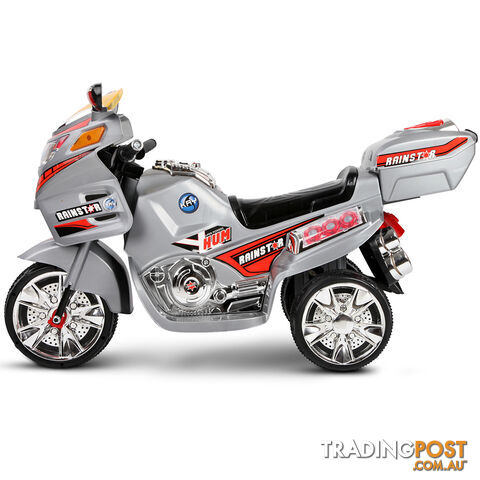 BMW Style Electric Kids Ride On Motorbike Remote Toy Police Bike Silver Red